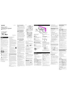 Sony CMT MX 500 i manual. Camera Instructions.